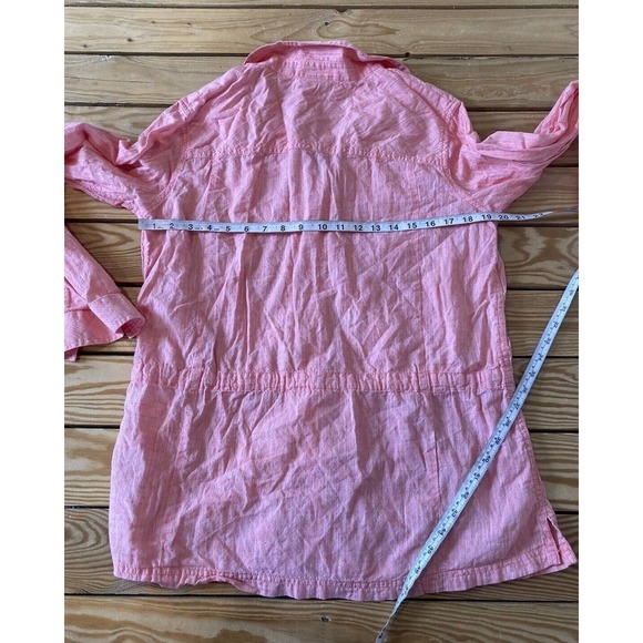 Columbia Button Up Cinch Waist Shirt Size XL Women’s Pink - Picture 6 of 7